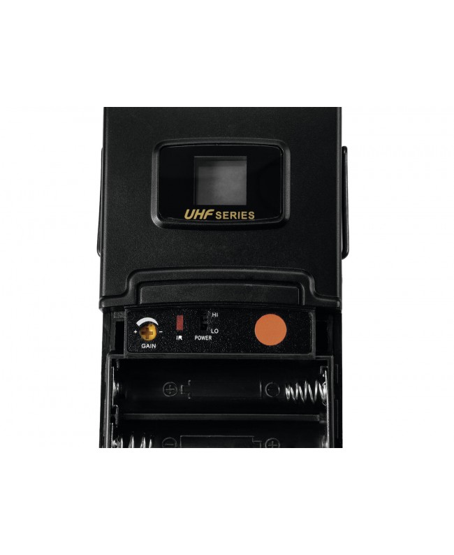 Omnitronic UHF-502 Bodypack incl. 823-832MHz Lavalier (CH B orange) Trasmettitori