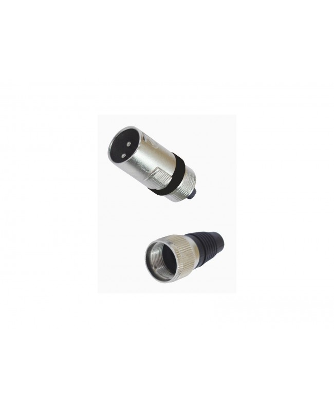 Omnitronic XLR Stecker 3pol sw 10x XLR Kabelsteckverbinder