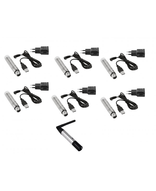 Eurolite Set QuickDMX 1x Sender + 6x AKKU Empfänger