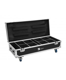 Roadinger Flightcase 8x AKKU UP-4 QuickDMX with charging function Custodie per proiettori