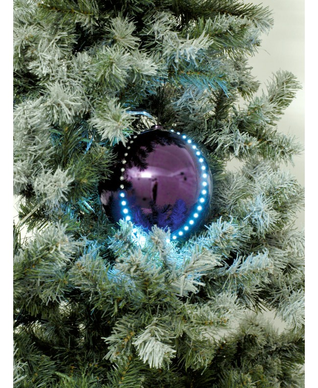 Europalms LED Snowball 8cm, purple 5x