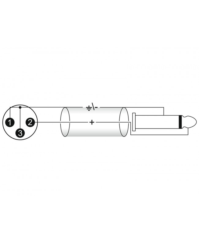 Omnitronic Adapter Cable XLR(M)/Jack mono 10m bk Cavi sbilanciati