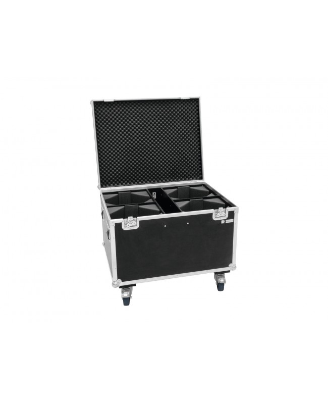 Roadinger Flightcase 4x LED THA-100F/THA-120PC with wheels