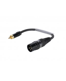 Sommer Cable Adapter Cable XLR(M)/RCA(M) 0.15m bk Adattatori