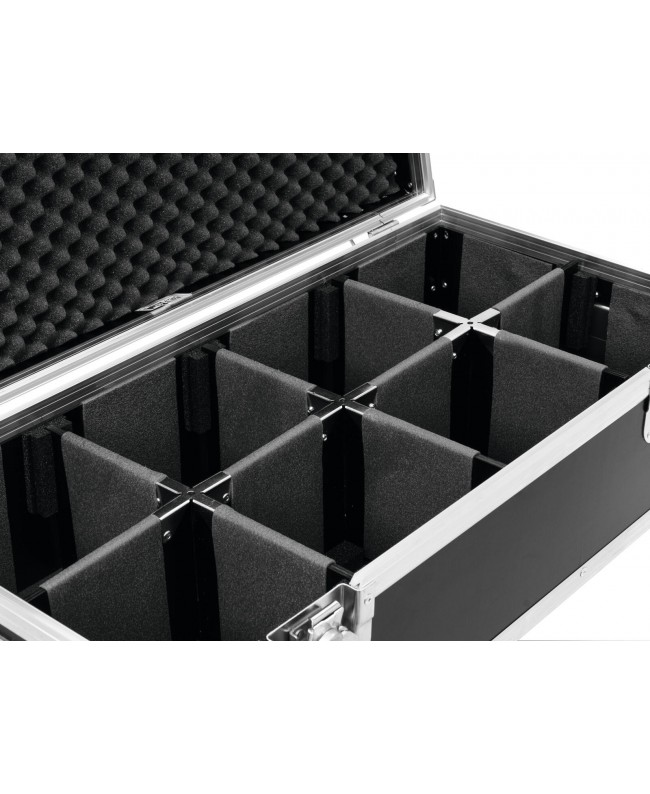 Roadinger Flightcase 8x AKKU UP-4 Scheinwerfer-Cases