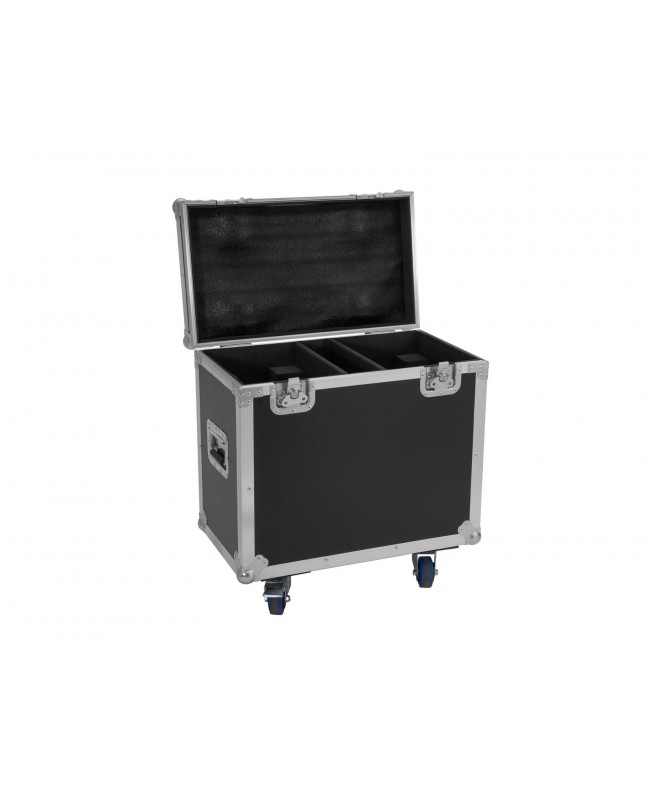 Roadinger Flightcase 2x TMH-W400 with wheels Cases for moving lights