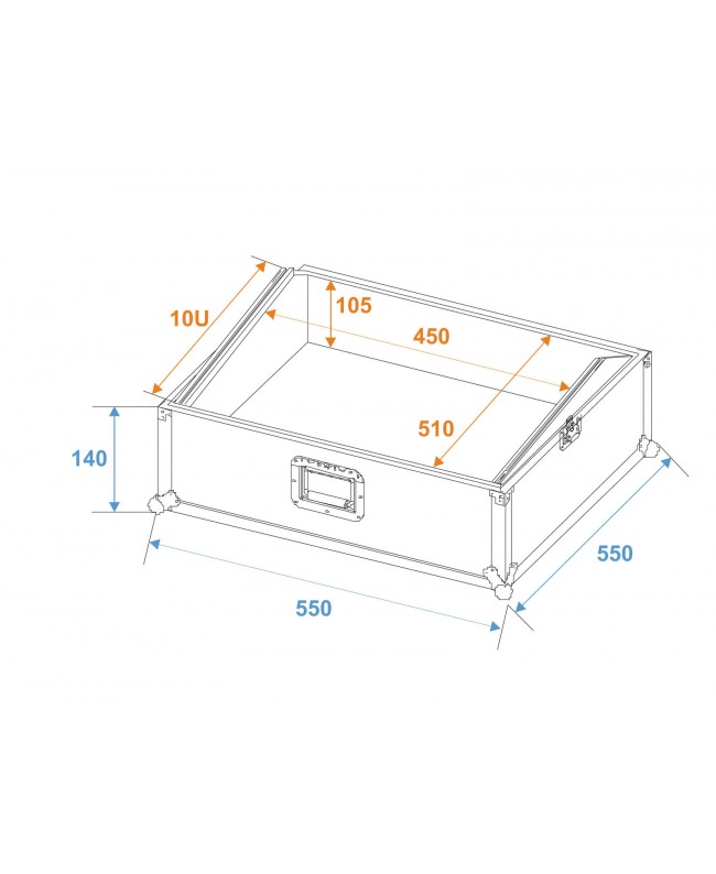 Roadinger Mixer Case Pro MCB-19, sloping, black, 10U Custodie per mixer