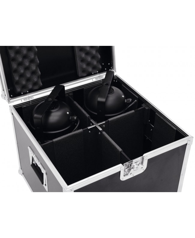 Roadinger Flightcase 4x PAR-56 Spot long