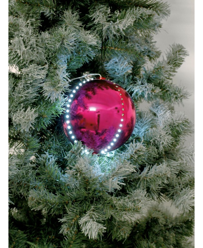 Europalms LED Snowball 8cm, rosa 5x