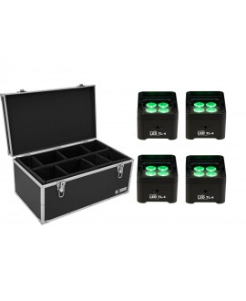 Eurolite Set 4x LED TL-4 Trusslight + Case Fari LED a batteria
