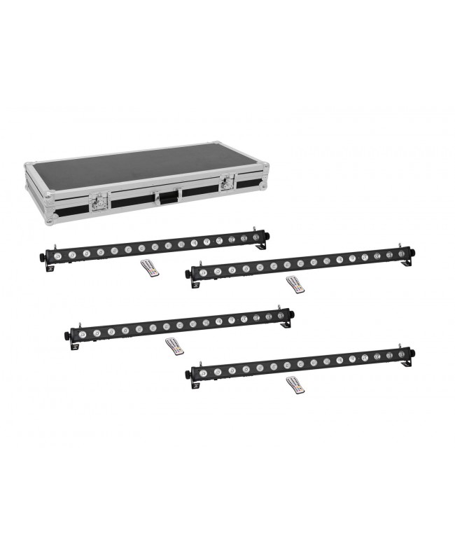 Eurolite Set 4x LED PIX-16 QCL Leiste + Case LED BAR
