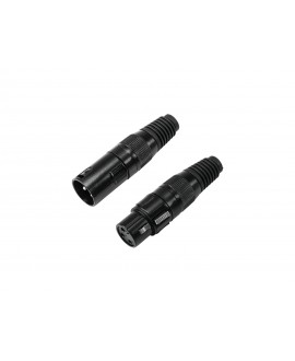 Omnitronic XLR socket/plug set 3pin black housing 5x XLR Cable Connectors