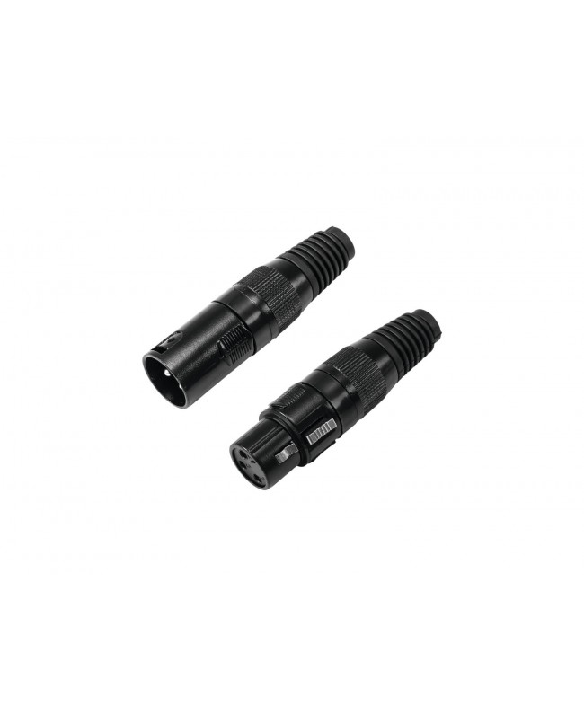 Omnitronic XLR socket/plug set 3pin black housing 5x XLR Cable Connectors