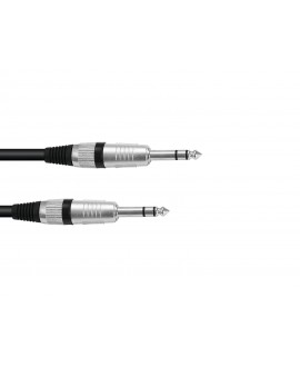 Omnitronic Jack cable 6.3 stereo 6m bk ROAD Balanced Cables