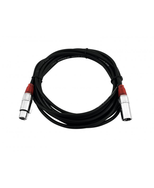Omnitronic XLR Cable 3-pin 3m bk/rd Cavi per microfono & StarQuad