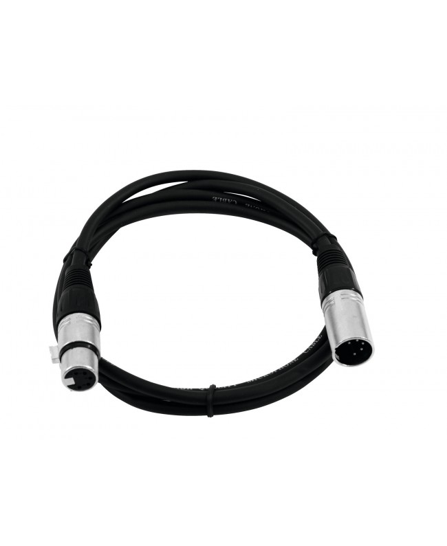 Omnitronic XLR Cable 5-pin 1.5m bk DMX Cables