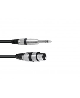 Omnitronic Adapter Cable XLR(F)/Jack stereo 0.9m bk Balanced Cables
