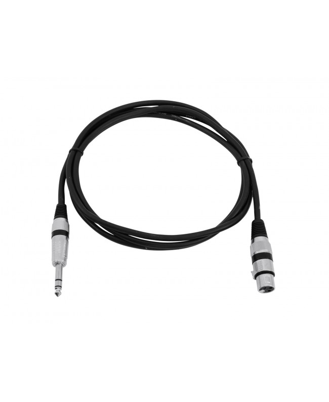 Omnitronic Adapterkabel XLR(F)/Klinke stereo 2m sw
