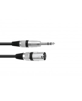 Omnitronic Adapter Cable XLR(M)/Jack stereo 5m bk Balanced Cables