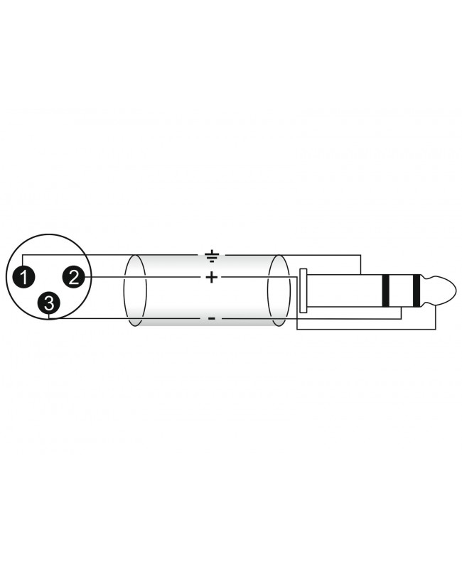 Omnitronic Adapter Cable XLR(M)/Jack stereo 5m bk
