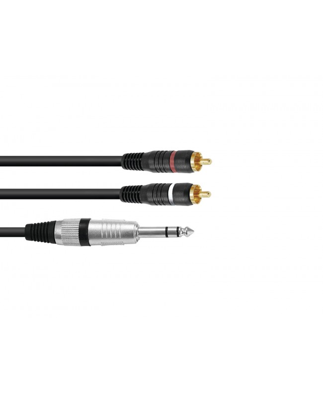 Omnitronic Adapter Cable Jack stereo/2xRCA 1.5m