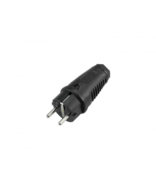 Pc Electric Safety Plug Rubber bk Connettori volanti SCHUKO