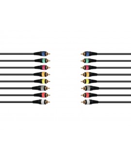 Omnitronic Snake-Kabel 8xCinch/8xCinch 15m Unsymmetrische Kabel
