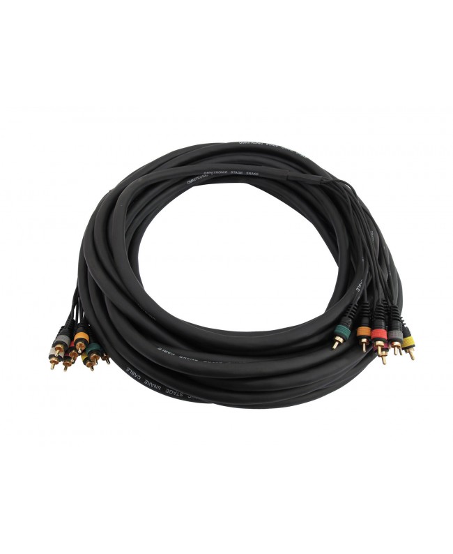 Omnitronic Snake-Kabel 8xCinch/8xCinch 15m Unsymmetrische Kabel