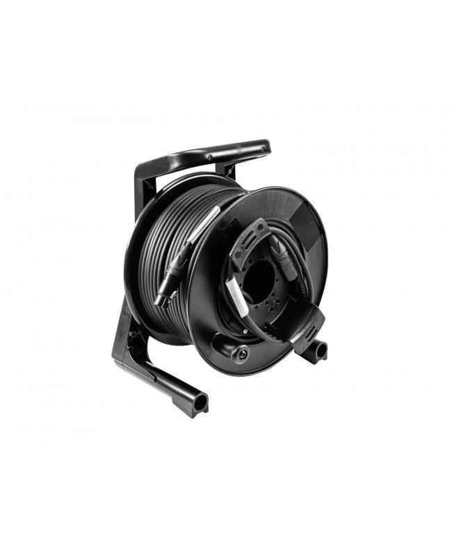 PSSO DMX Cable drum XLR 50m bk Neutrik 2x0.22