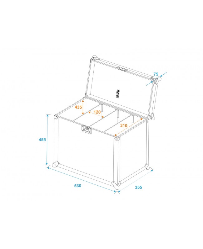 Roadinger Flightcase 4x SLS Size L Custodie per proiettori