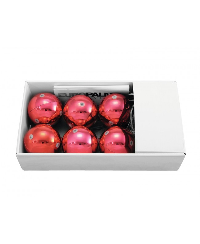 Europalms LED Christmas Ball 6cm, red 6x