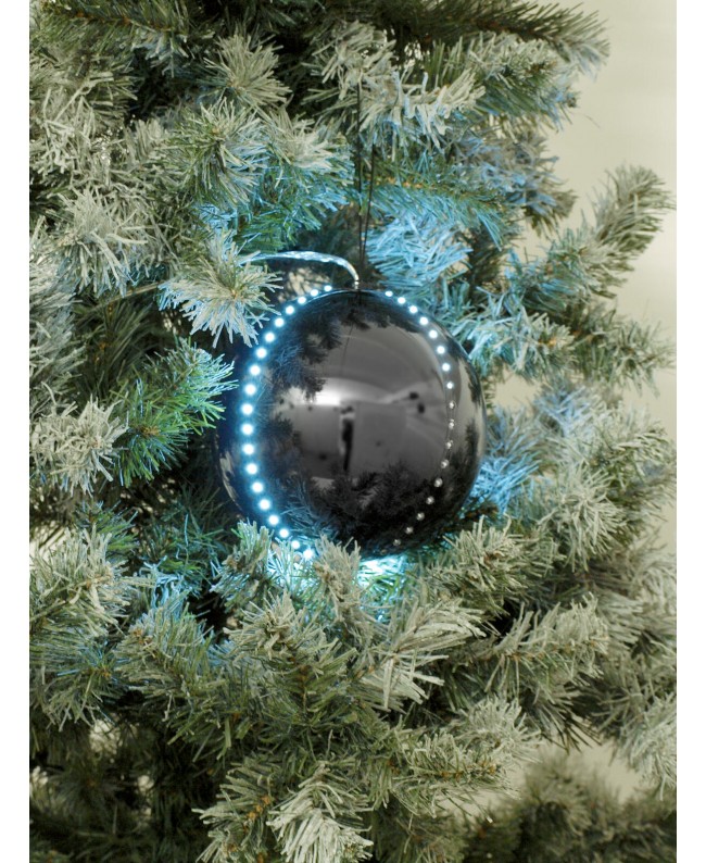 Europalms LED Snowball 8cm, black 5x