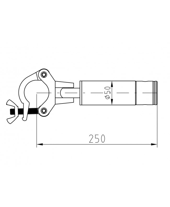 Alutruss CORS-25 Corner Brace 25cm Adaptor