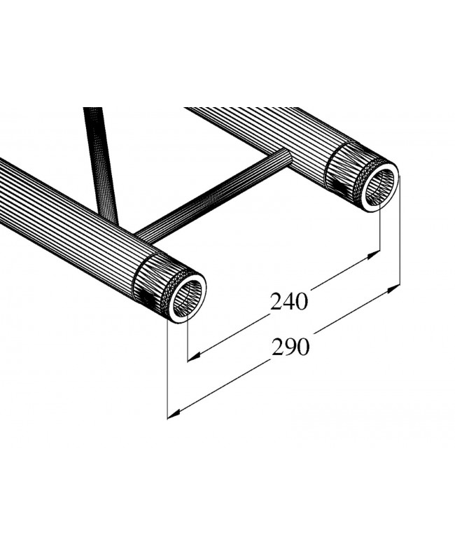 Alutruss BILOCK BQ2-S500 2-Punkt-Traverse sw Pro-30 Step