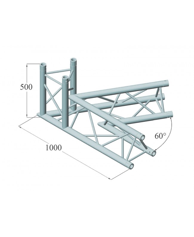 Alutruss TRILOCK 6082AC-20-3 3-way Corner 60° Pro-30 a sezione triangolare