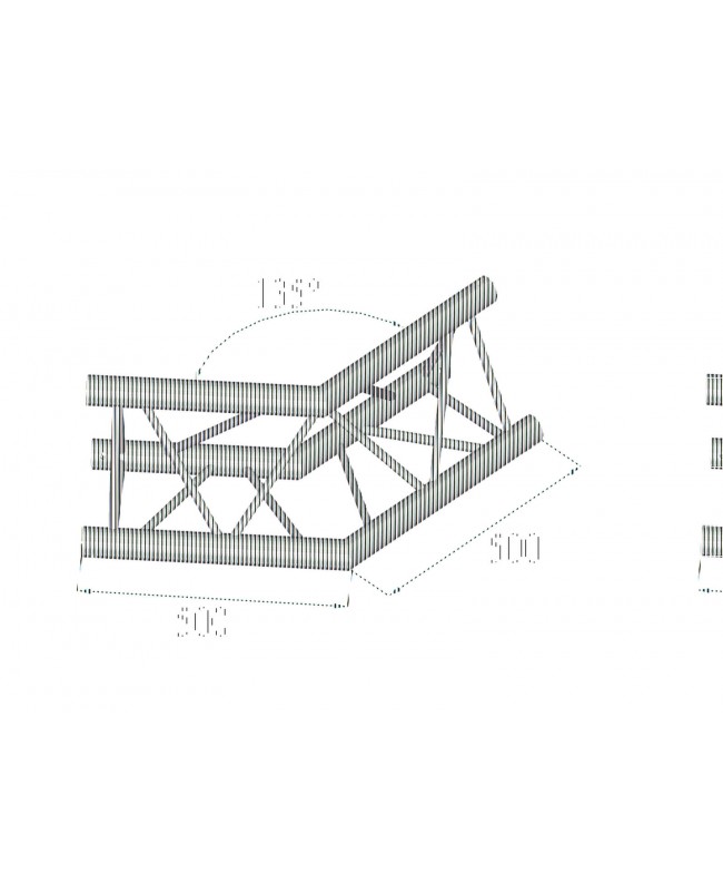 Alutruss TRILOCK 6082AC-23 2-way Corner 135° Pro-30 a sezione triangolare