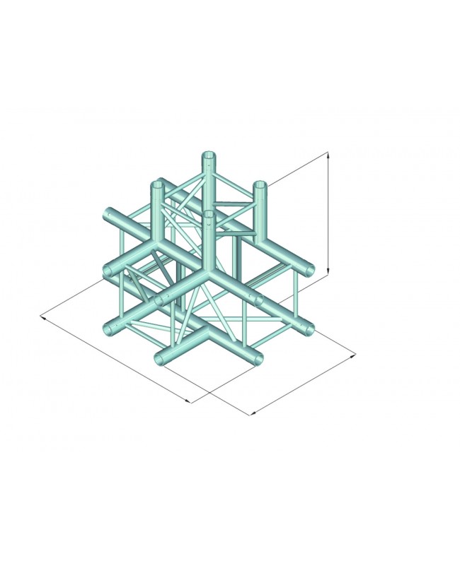 Alutruss QUADLOCK TQ390-QQT42 4-way T-Piece