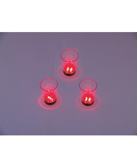 Europalms LED Glass 2oz with Dice Play, red, 3x