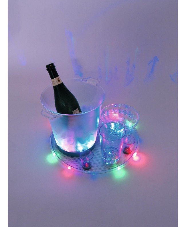 Europalms LED Glass 2oz with Dice Play, red, 3x