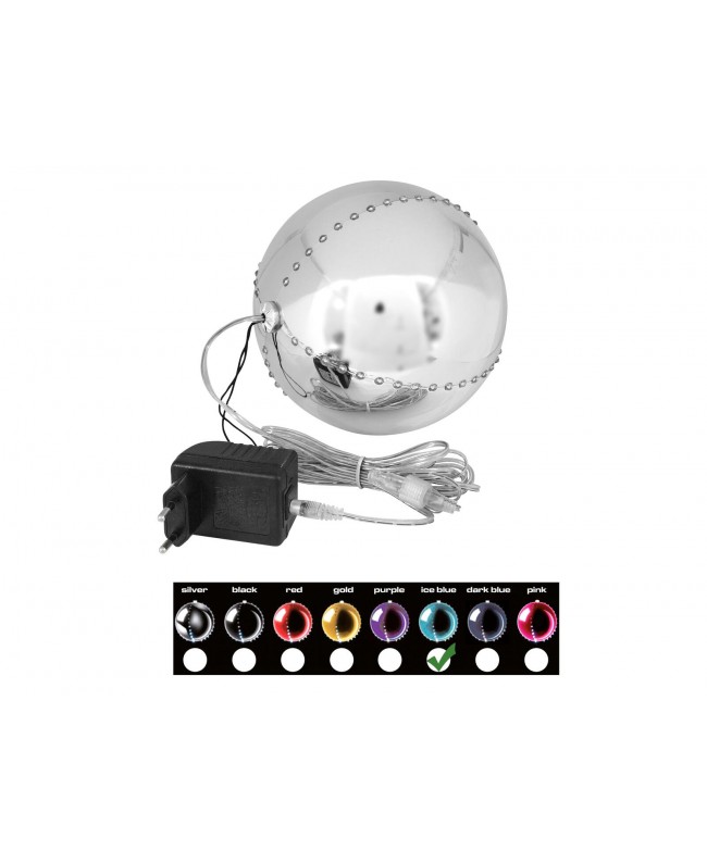 Europalms LED Snowball 15cm, eisblau