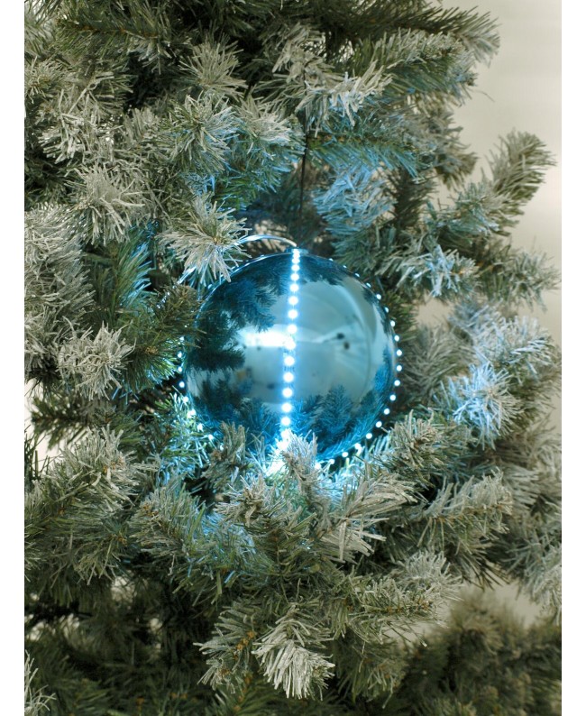 Europalms LED Snowball 15cm, eisblau