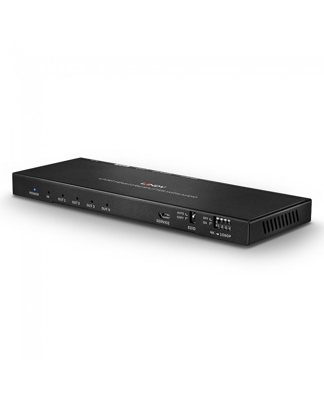 LINDY 38231 4 Port HDMI 18G Splitter with Audio & Downscaling Video-Splitter