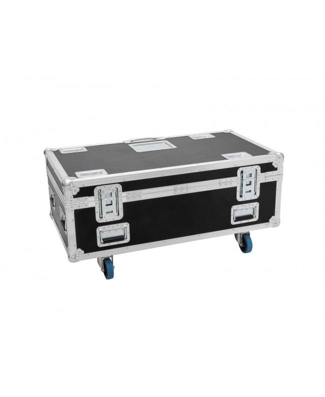 Roadinger Flightcase HIGHLINE 4x Multiflood Pro IP SMD RGBW Strobe/Wash MK2, with wheels Custodie per proiettori