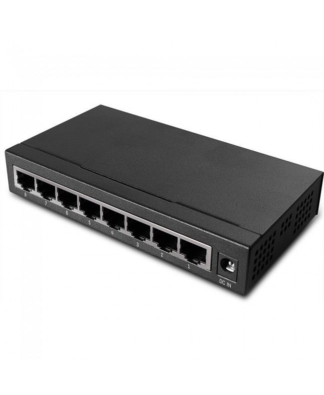 LINDY 25045 Gigabit-Ethernet-Desktop-Switch, 8 Anschlüsse AV Switches