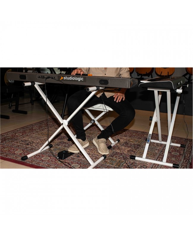 Quik Lok T10-WH White X-Shaped Keyboard Stand