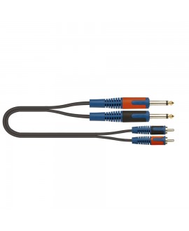 Quik Lok RKSA/130-2 2x Jack TS Mono 6.3 / 2x Spina Phono RCA 2 mt