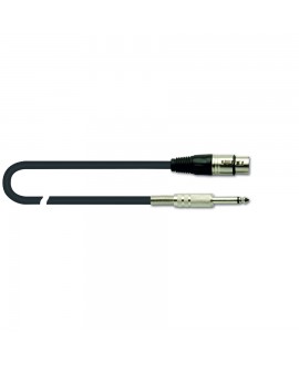 Quik Lok MX/777-3 Cannon XLR Femmina / Jack 6.3 TS Mono 3 mt