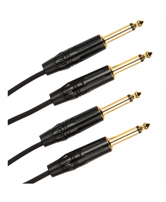 Quik Lok JUST/KEY-1 Cavo 2x Jack 6.3 TS Mono / 2x Jack 6.3 TS Mono 1 mt