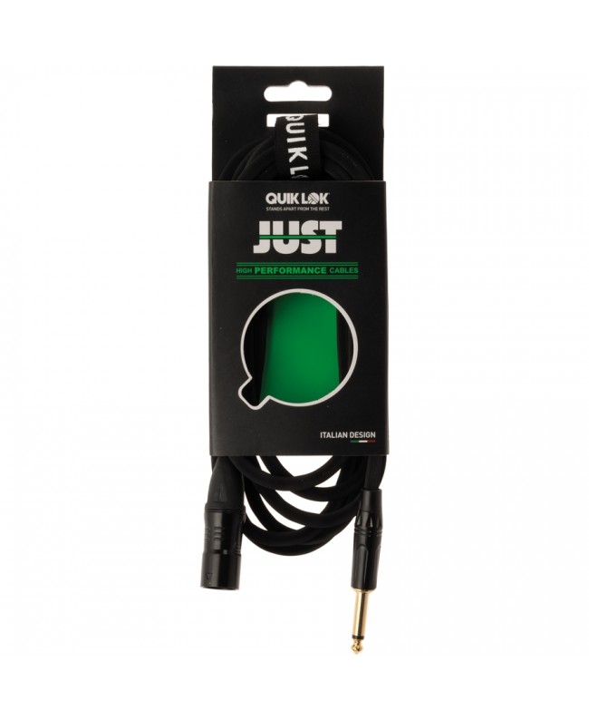 Quik Lok JUST/MJM-2 Cavo Cannon XLR Maschio / Jack 6.3 TS Mono 2 mt