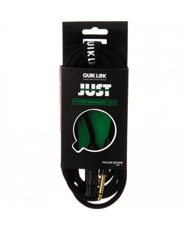 Quik Lok JUST/FJM-3 Cavo Cannon XLR Femmina / Jack 6.3 TS Mono 3 mt